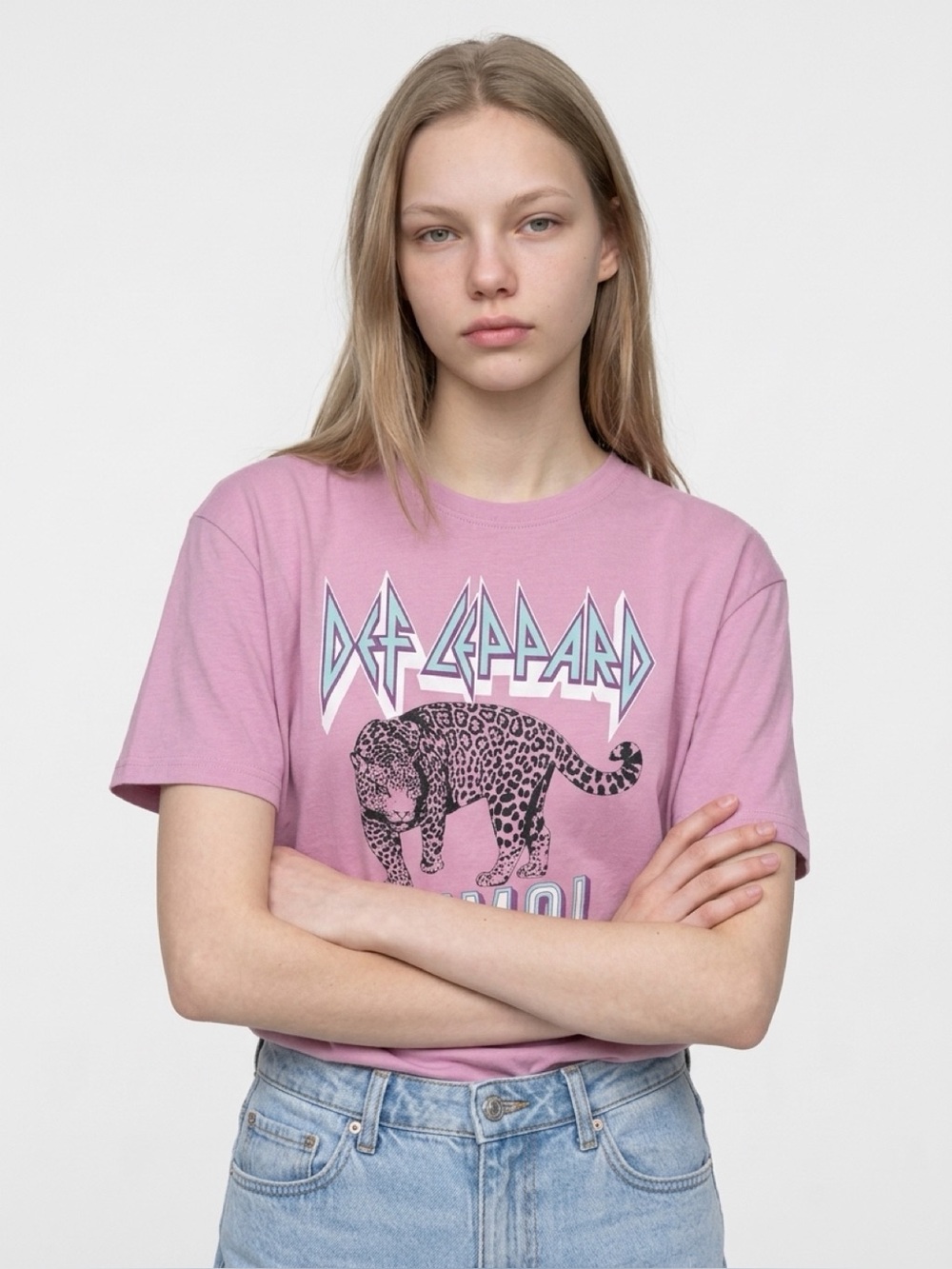 NWT Def Leppard Pink XL Animal T-Shirt